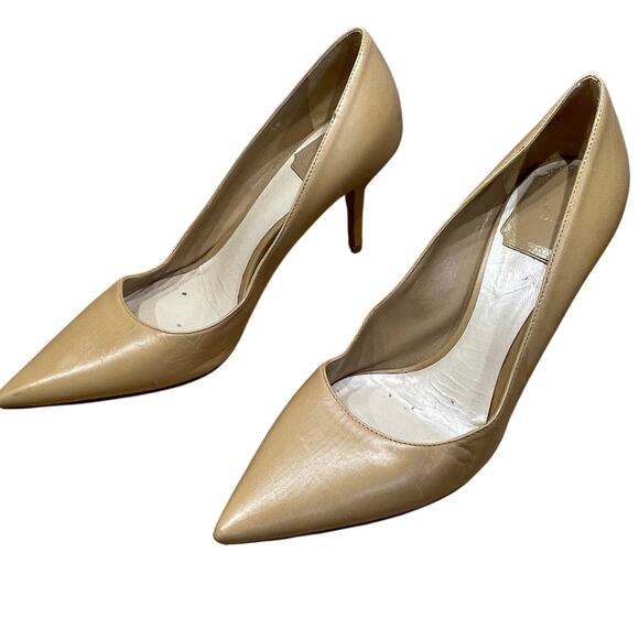 Christian Dior Nude Leather Pointed Toe Heels Size 36 *Damage to Leather on Heel - Picture 1 of 8